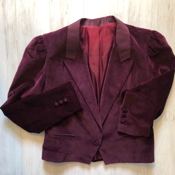 Vintage burgundy smokers jacket union made - Picture 11 of 11